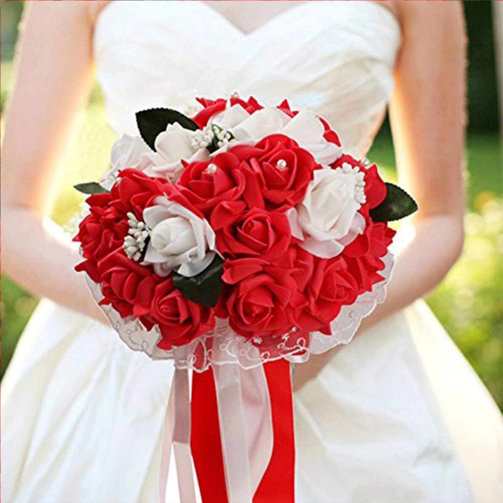 Artificial Foam Roses – Real Touch Pink Roses with Stems (Latex Foam)