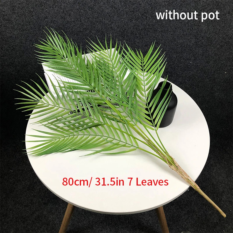 50-125CM Large Artificial Palm Tree Fake Monstera Plant Faux Fern Plant Leaves