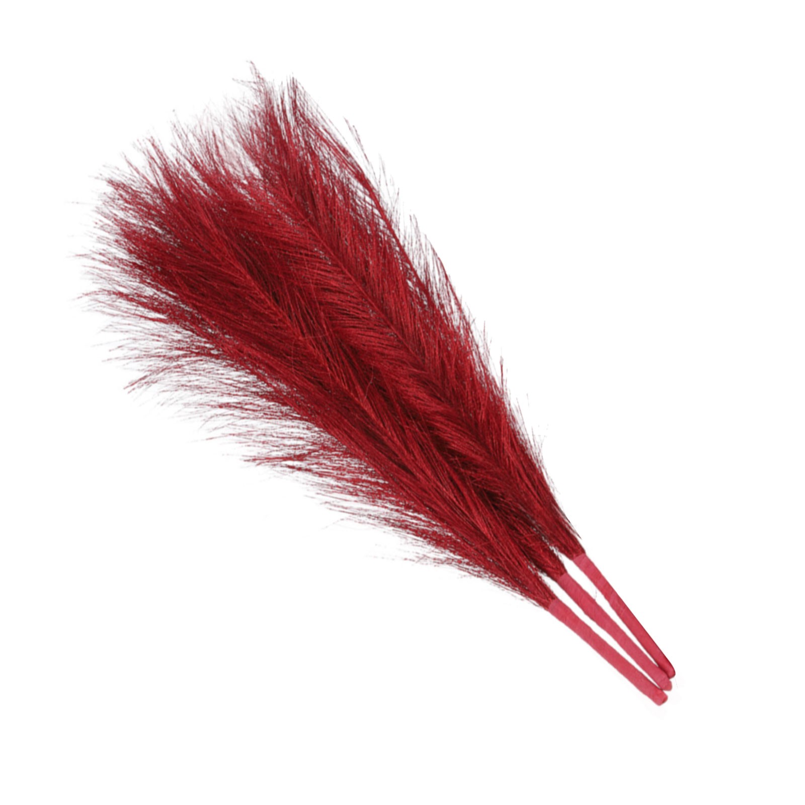 Faux Pampas Grass Fake Pampas Grass Decor, 17.7″/45cm / Red / 3 Pcs