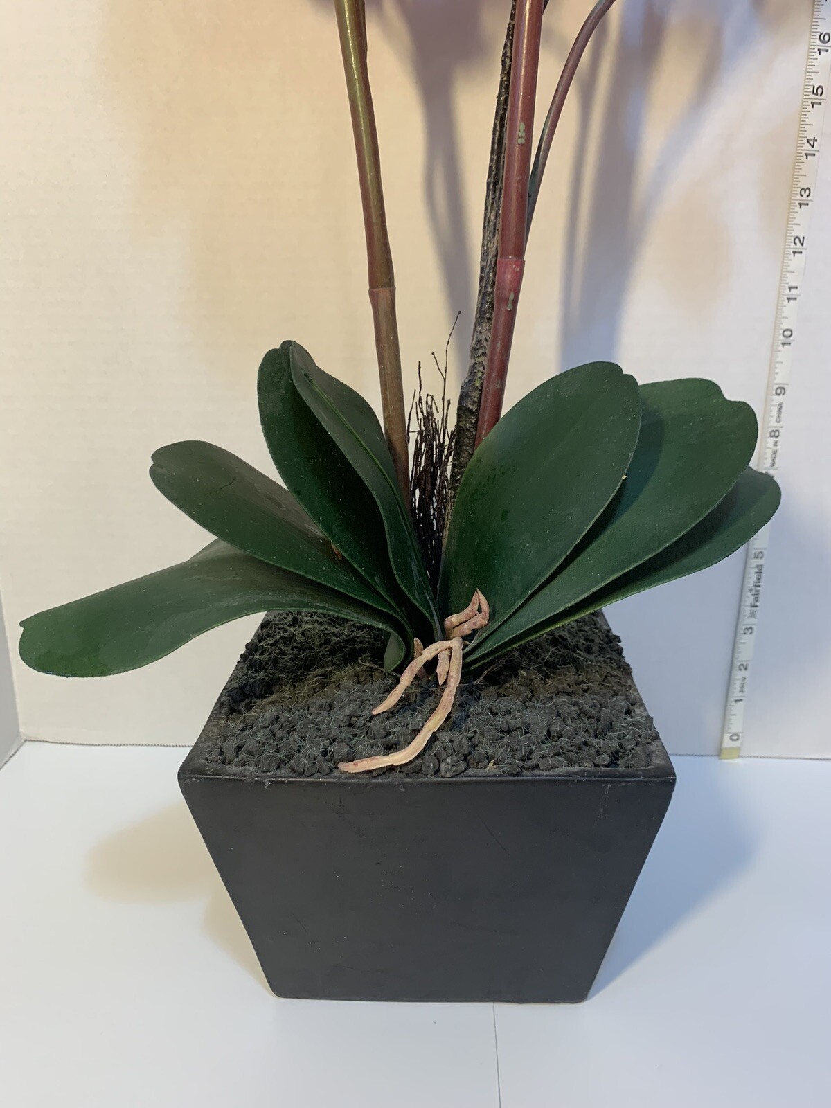 Artificial Red Orchid Planter