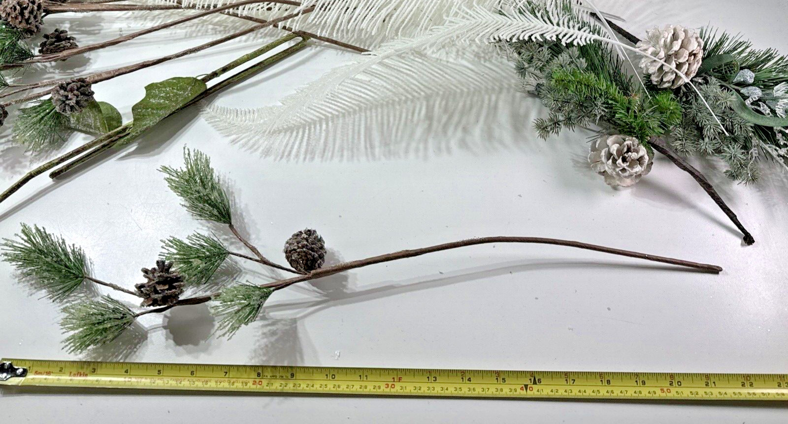 17X ESTATE Vintage ICY Stems Faux Branches Assorted Vase CHRISTMAS DECOR