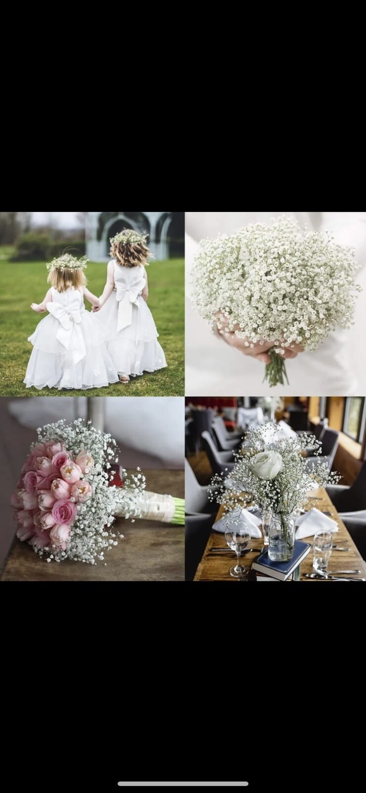 Gypsophila Flowers Bouquets 15 pcs Real Touch Flowers for Wedding Party DIY 1