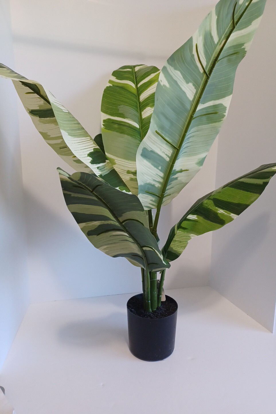 Banana Leaf Potted Houseplant, 30″ X 24″, Silk Craft, Brand New