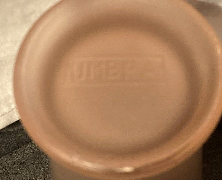 VTG 1990’s Umbra Pale Pink Satin Frosted Glass Vase-4.25″ High-From Canada-EUC