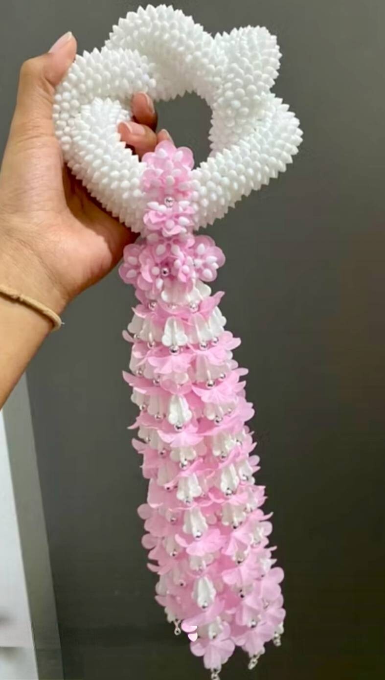 16*36 Cm. Spiral Garland Round Hand Artificial Gardenia Plastic Alternate Petals