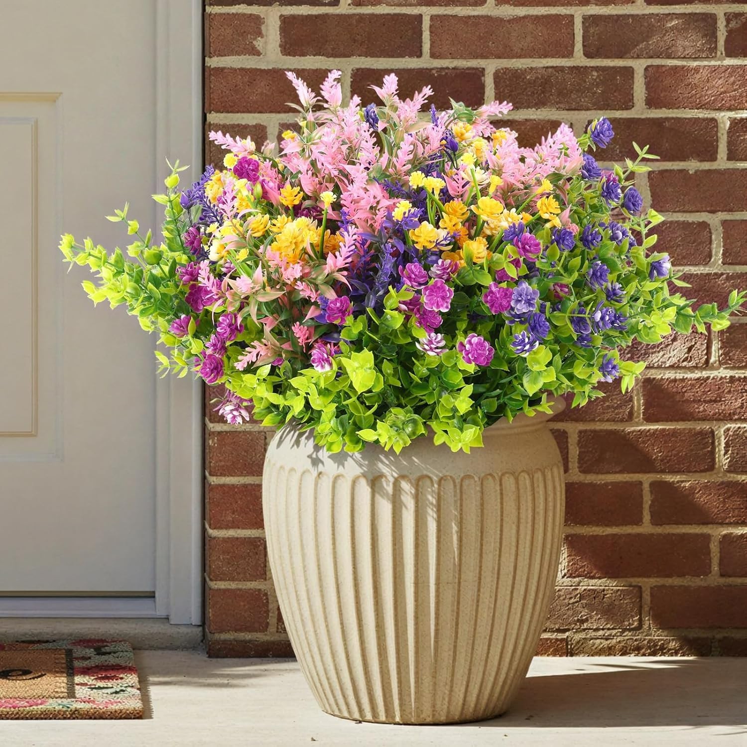 Lifelike Silk Multi-Color Faux Flowers for Indoor & Outdoor Elegance – 12 Pack