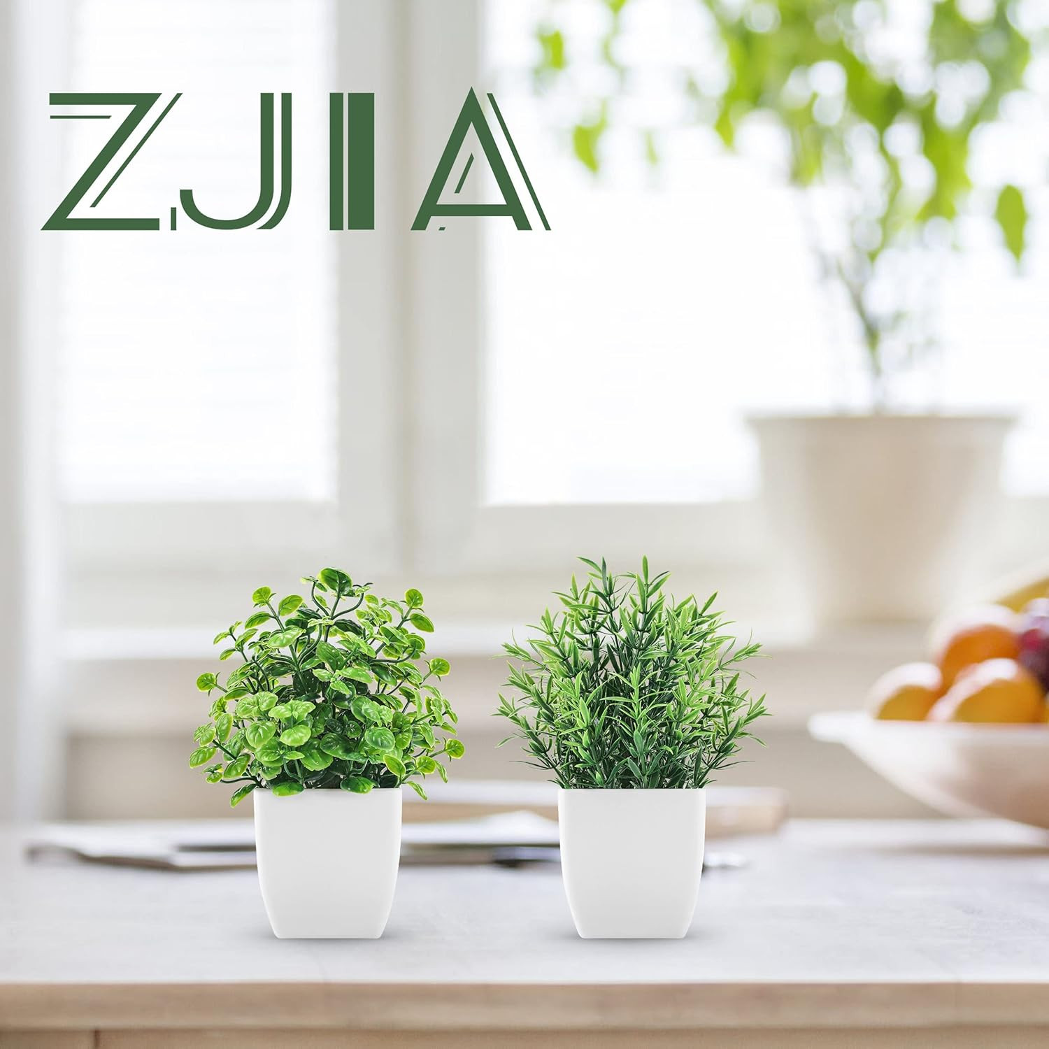 2 Pack Small Fake Plants, Potted Eucalyptus Bathroom Home Decor Indoor