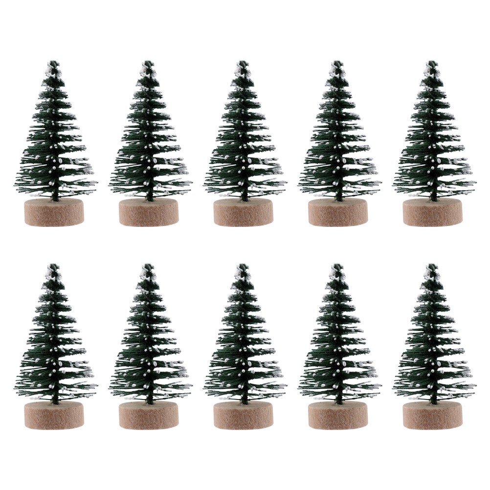 10 Pcs Mini Xmas Tree 5 cm Cedar Simulation Tree Party Decoration