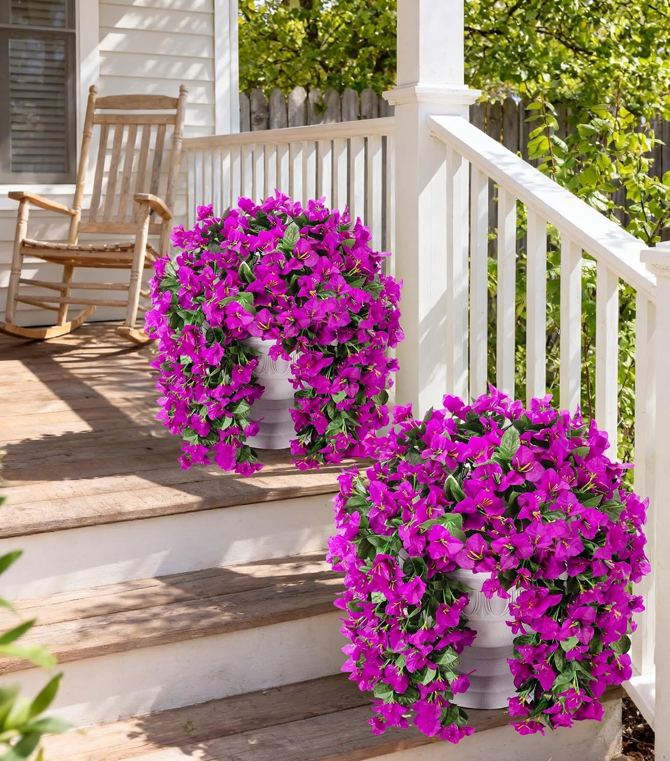 Faux Bougainvillea Artificial Flowers Plants for Outdoors Outside Decoration,