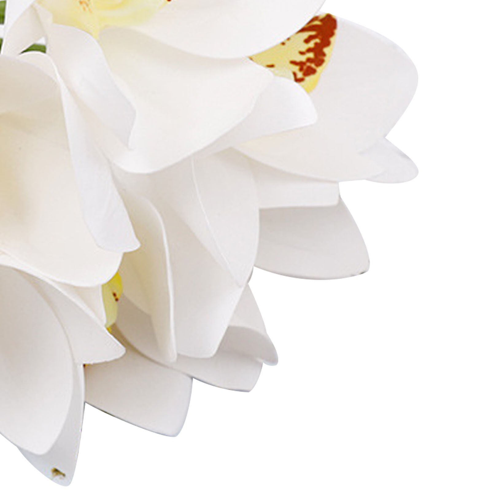 6 Stem Faux Orchid Decor 3D Printed Silk Flowers Iron Wire Stem Orchid Floral