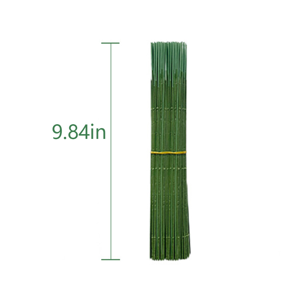 100pcs Floral Stem Wire Plastic Artificial Flower Green Stem Rod Plant Stub Wire