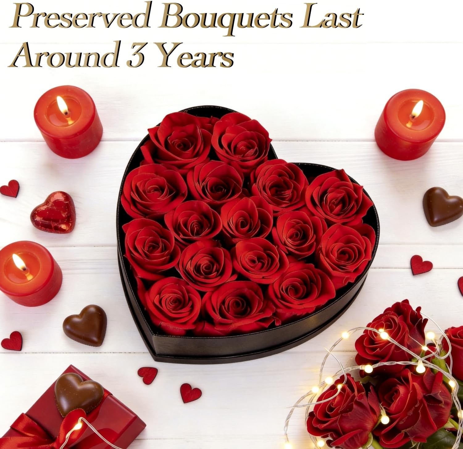 16 Preserved Flowers Rose in a Box, Gifts for Women Mom Her Wife on Mothers Day