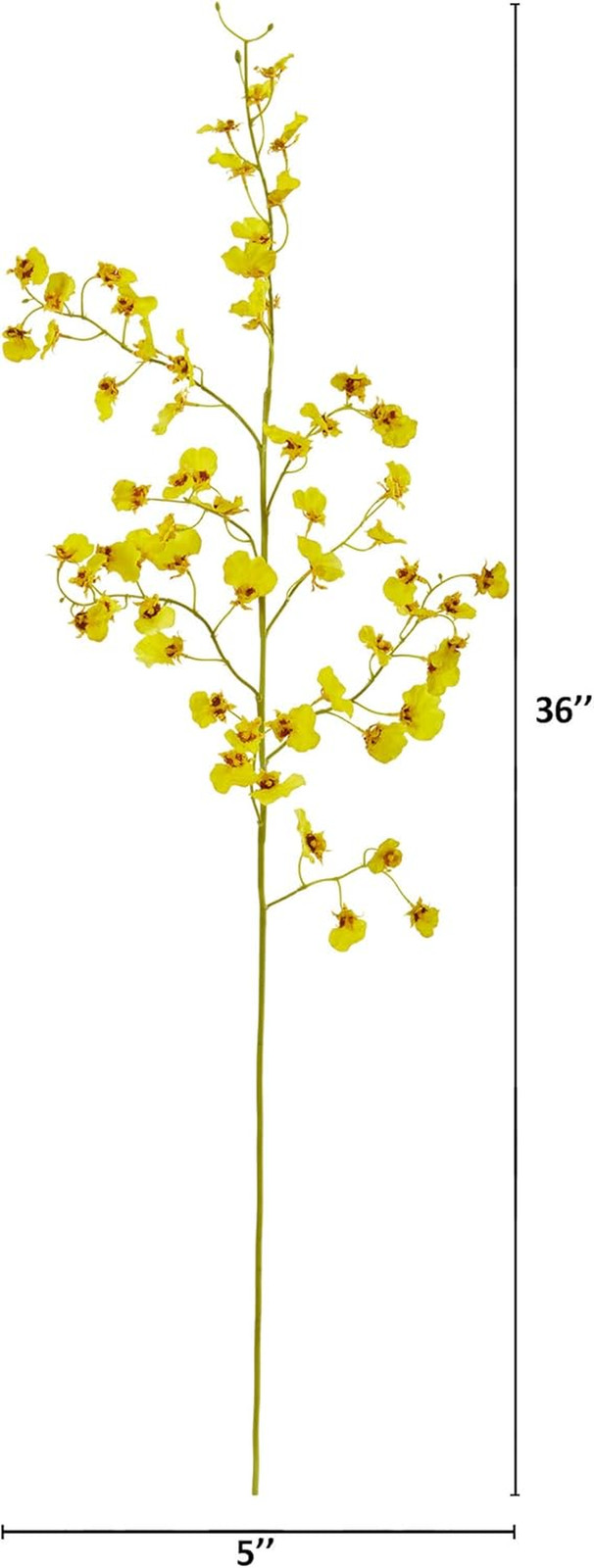 Set of 4 Yellow 36″ Oncidium Silk Flowers by