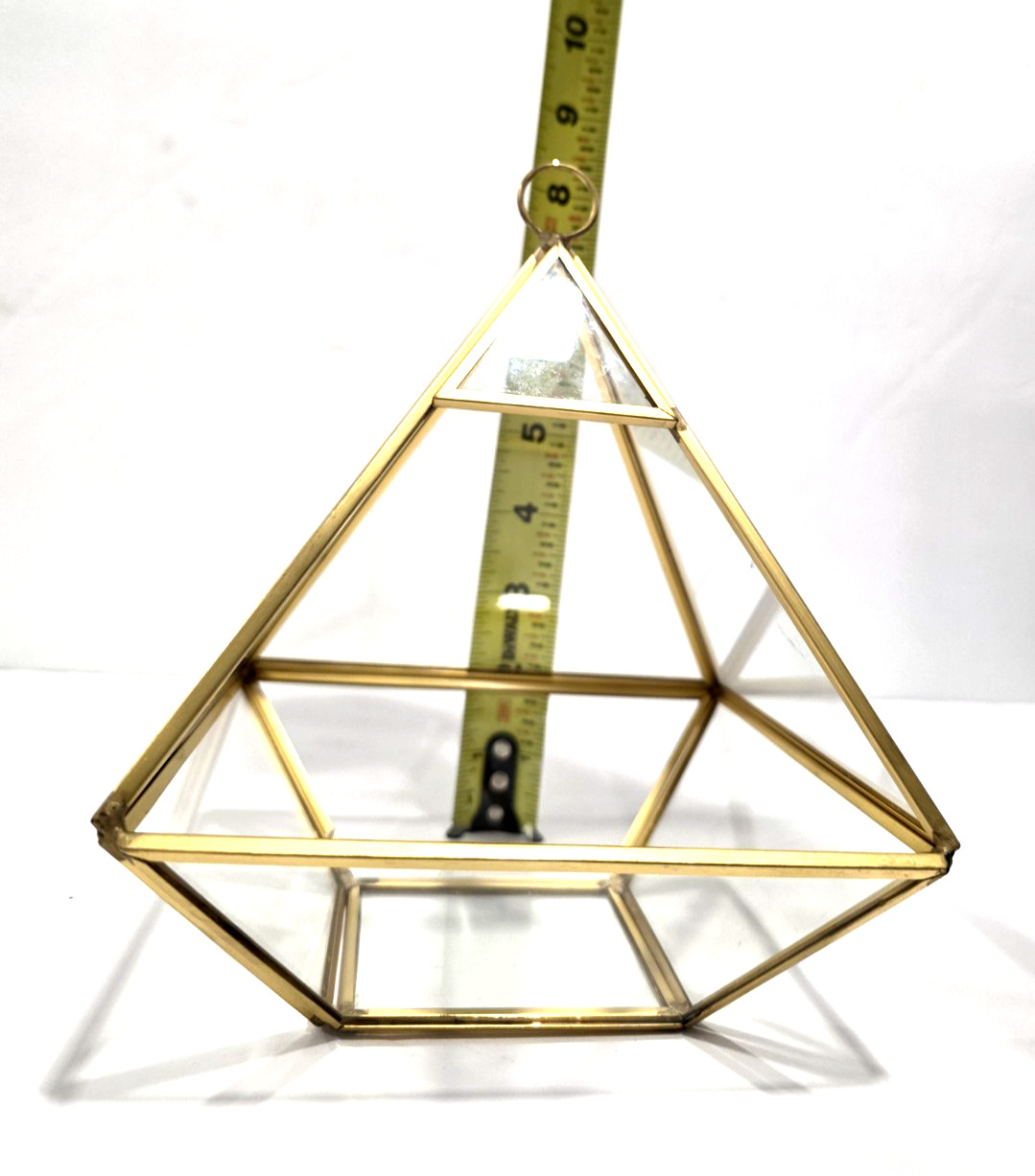 Geometric Glass Terrarium for Artificial Plants, Figurines or Home Decor.