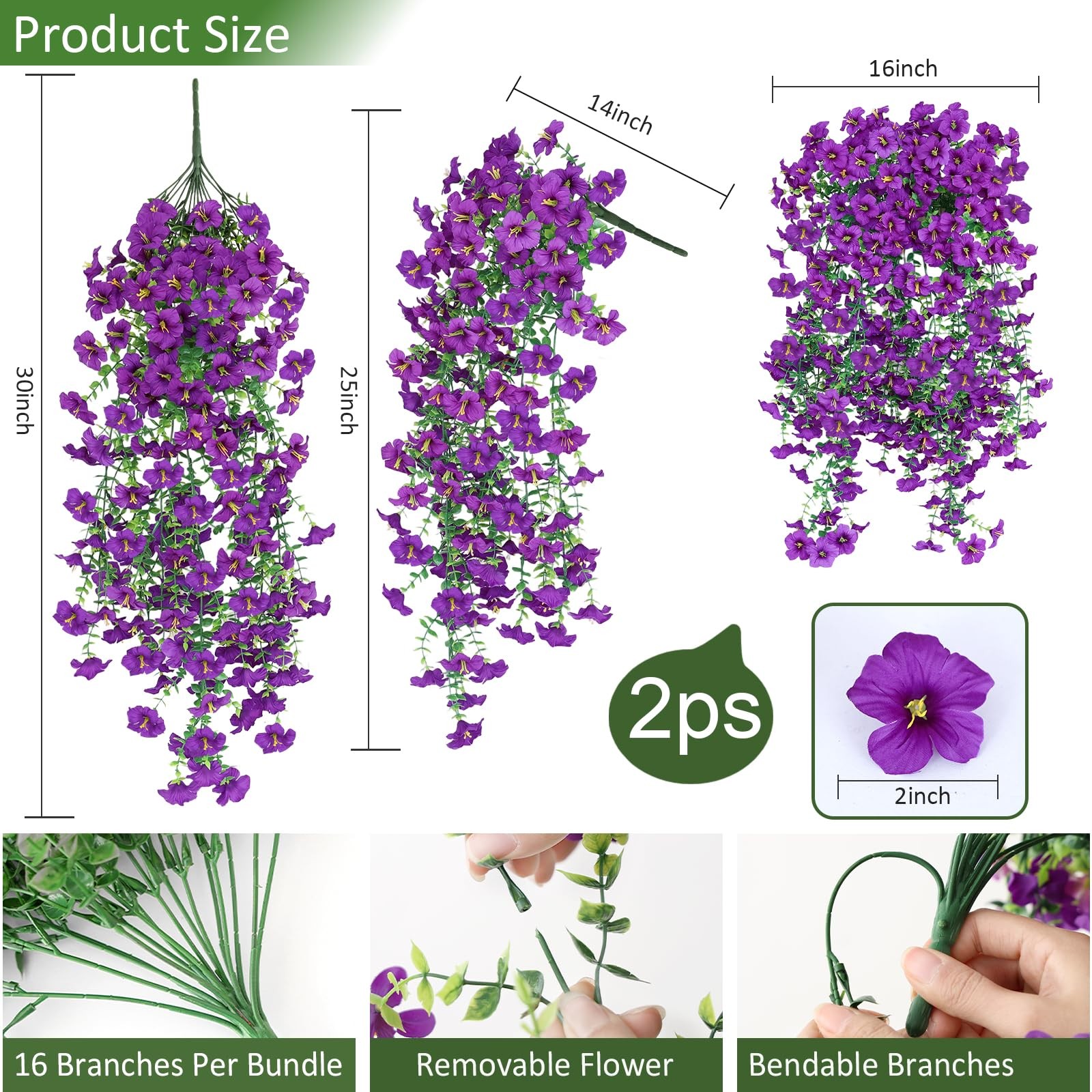Vibrant Silk Artificial Flowers for Outdoors with Realistic UV Resistant Fake…