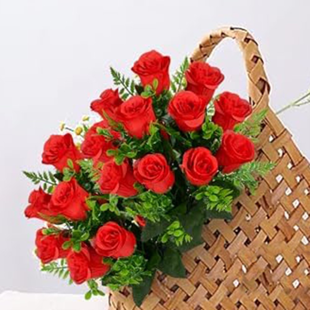 Colorful Silk Rose Flowers Bouquet for DIY Crafts and Event Decorations