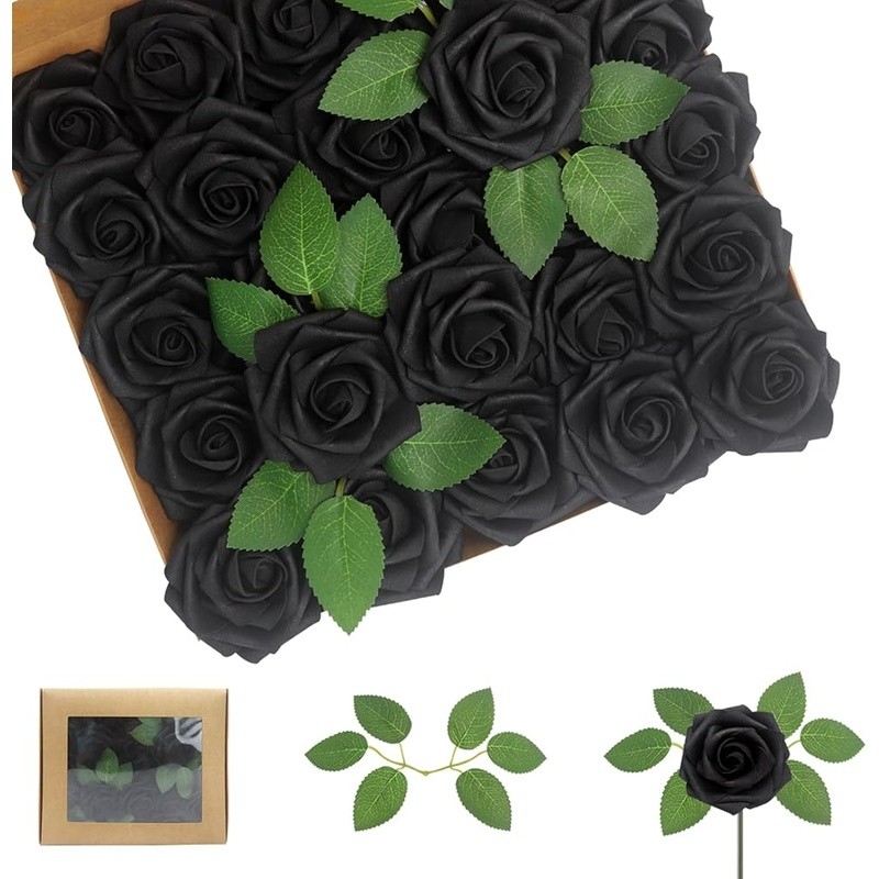 100pcs Artificial Foam Roses DIY Flower Arrangement Decor Wedding Party Home New