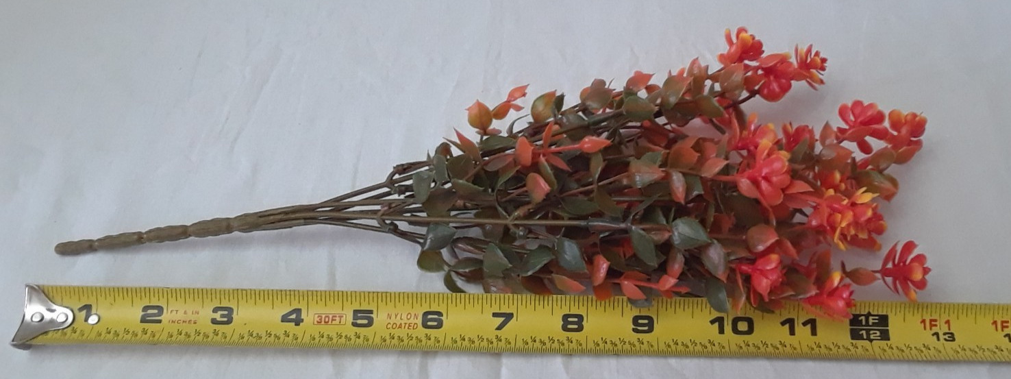 Lot of Four Dried Orange Flowers Decor for Home Deco Art Projects 12″ Bunch