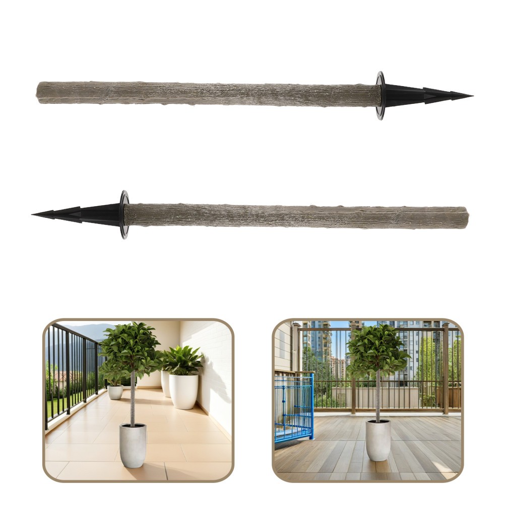 2 Sets Simulated Tree Pole Accessories Bonsai Rod Store Window Craft Trunk