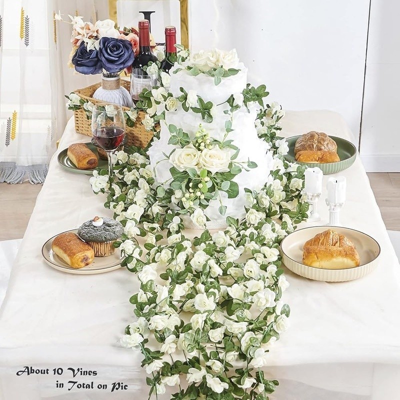 Artificial Rose Vines Garland Fake Flowers Wedding Party Home Decoration New
