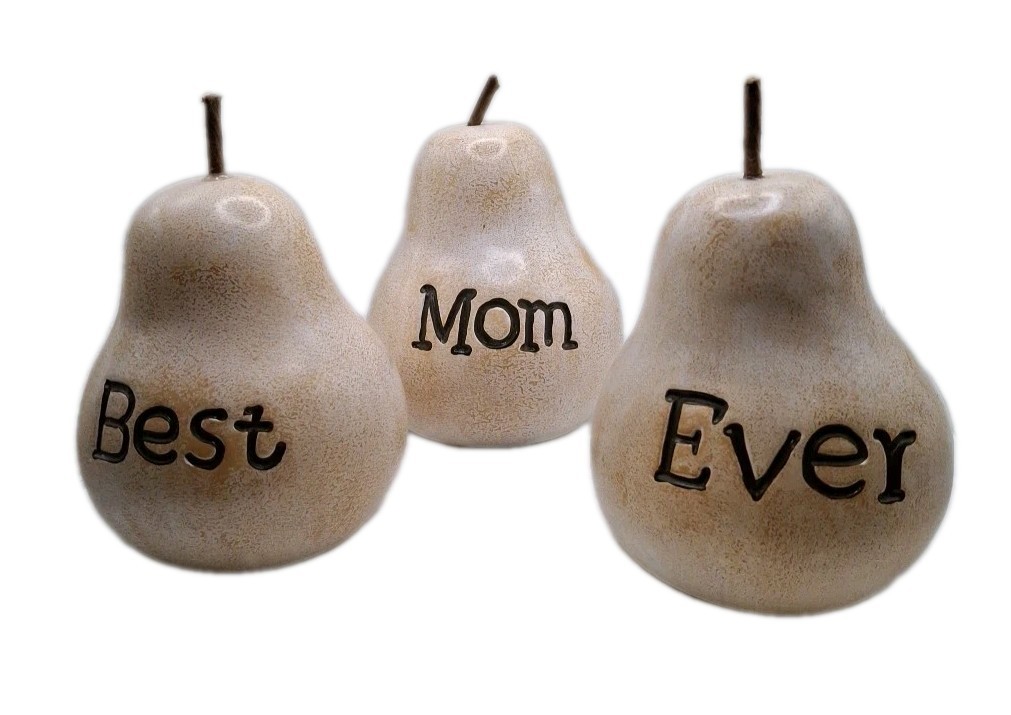 Gift for Mom White Best Mom Ever Pears Birthday Mother’s Day Present for Mothers