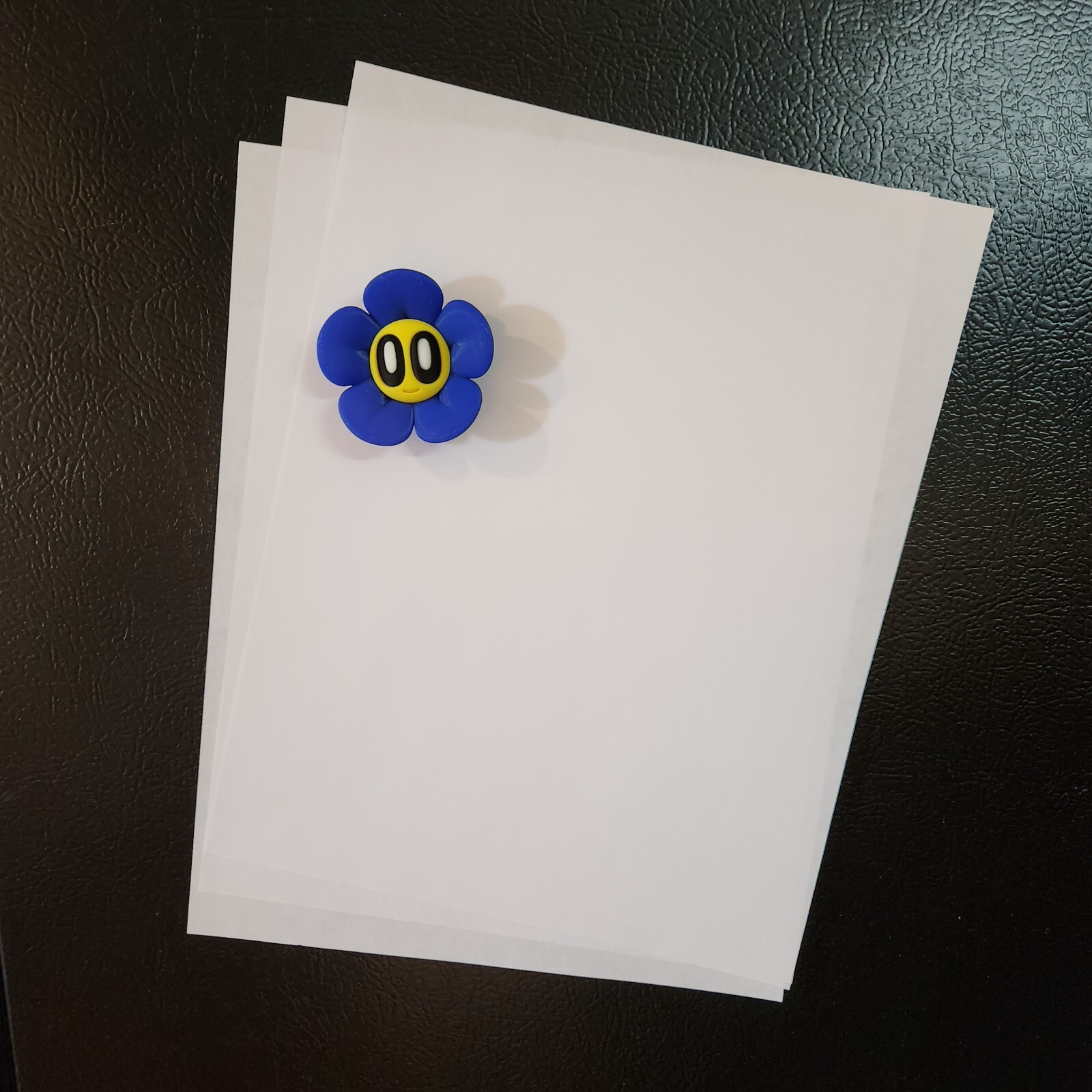 3D Printed Flower Magnets Multicolor 3 Piece Set Holds 2+ Pieces of Paper
