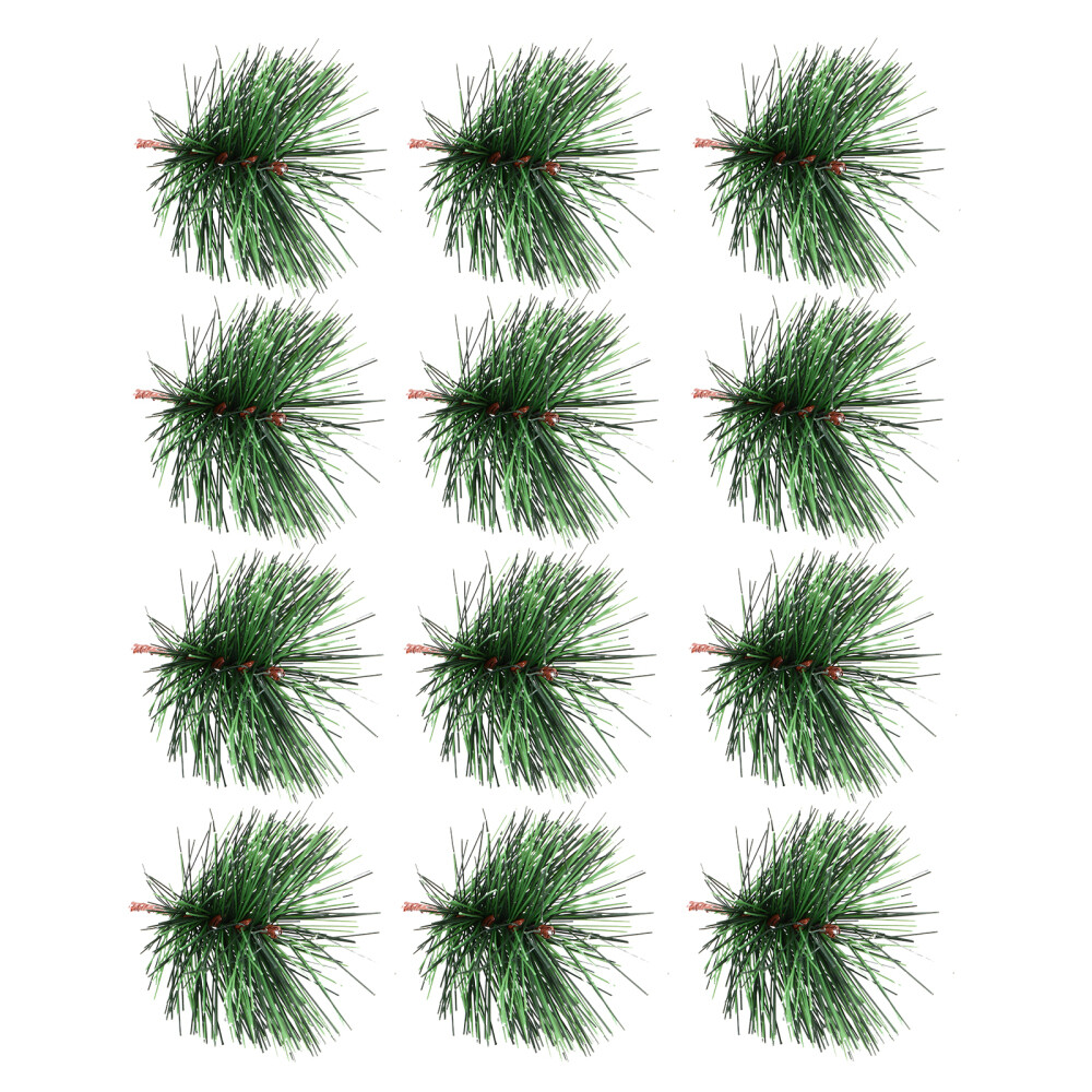 24Pcs Pine Tree Branches artificial green pine needles branches pine floral