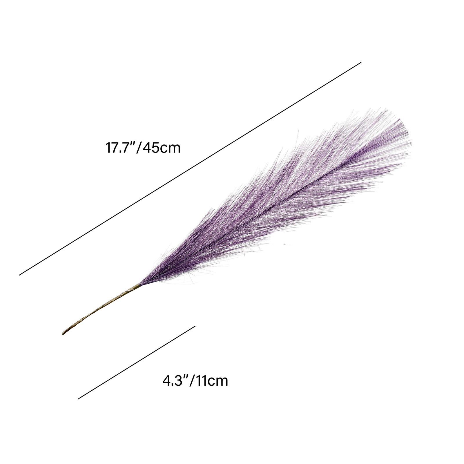 Purple Silk Pampas Grass Bouquet 20 Stems 17.7in Fluffy Artificial Pampas wit…