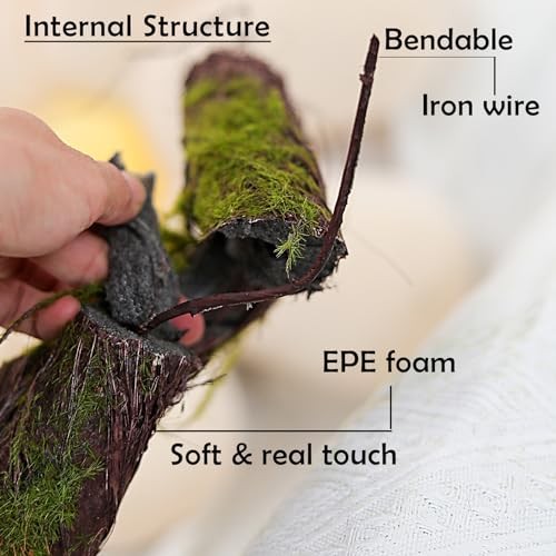 190cm/74.8inch Flax Silk Bendable Artificial Tree Trunk Fake Tree Twigs Big
