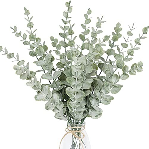 18pcs Artificial Eucalyptus Leaves Stems – 18 Piezas