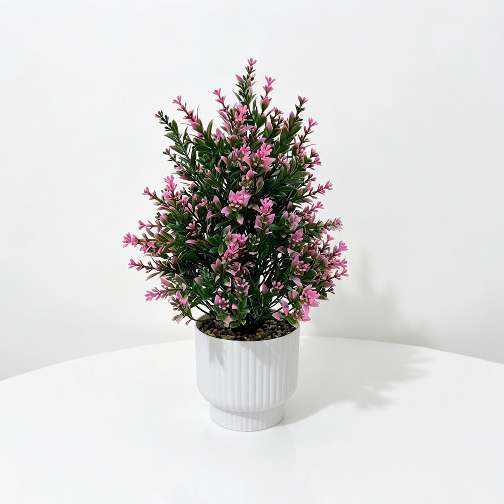 Artificial Bonsai for Home Decor Nordic Style 30cm Potted Lavender Foliage
