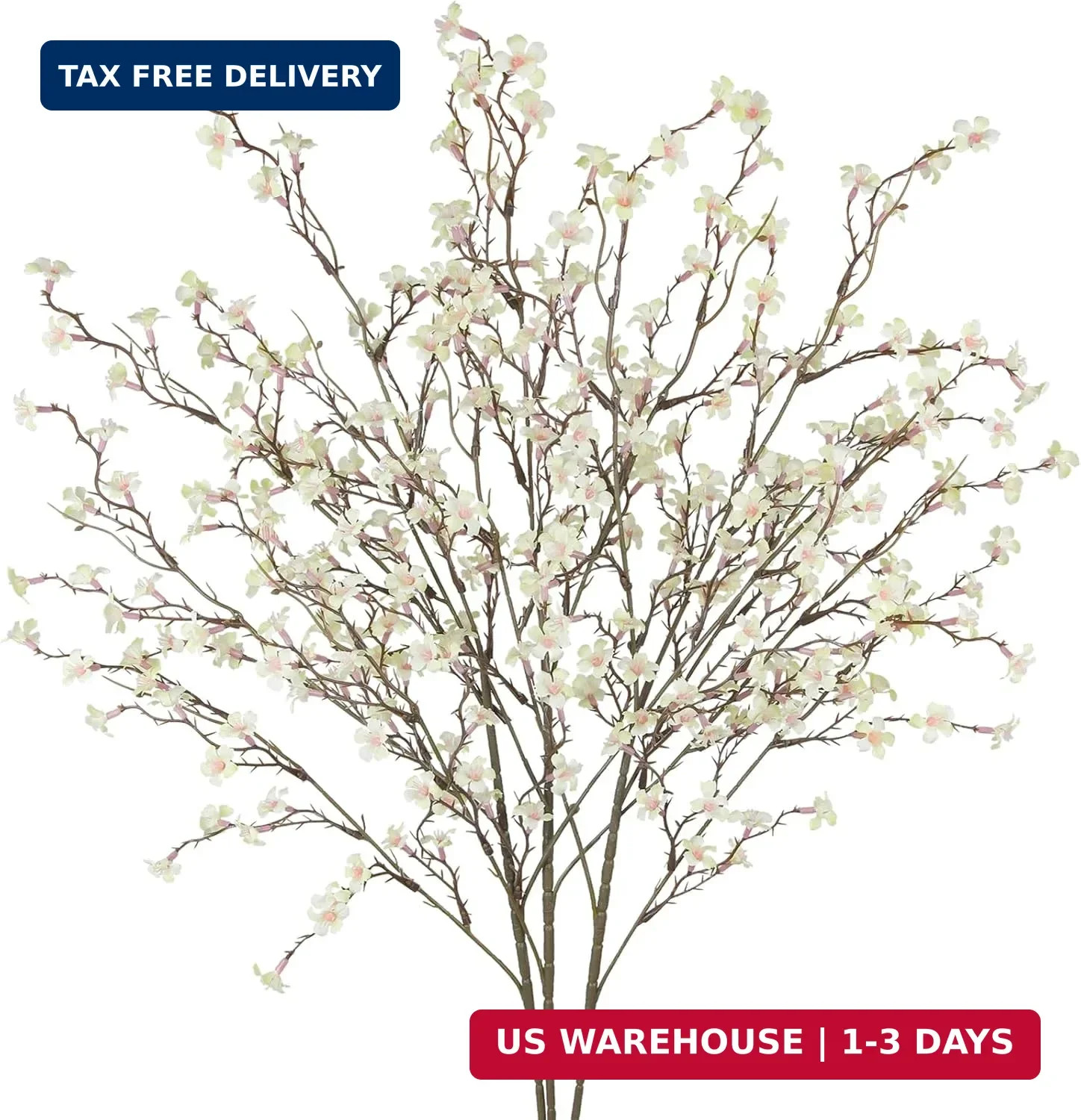 3 Pcs Cherry Blossom Branches Artificial Flowers for Spring Summer Indoor Decora