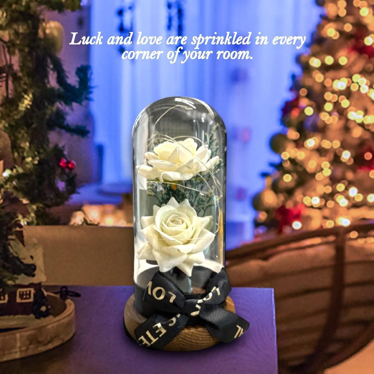 Preserved Rose Gifts for Women Forever Real Rose in Glass Dome Romantice Rose…