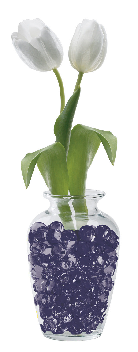 Decorative black gel beads 4 flowers – candles – plants