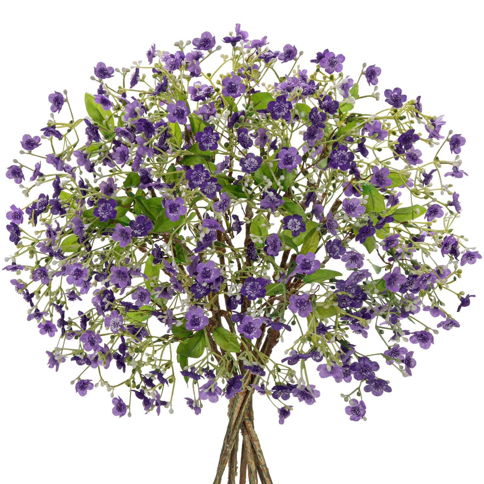 9 Pack Purple Baby’s Breath Artificial Flowers 9 Bundles Gypsophila Fake Silk…