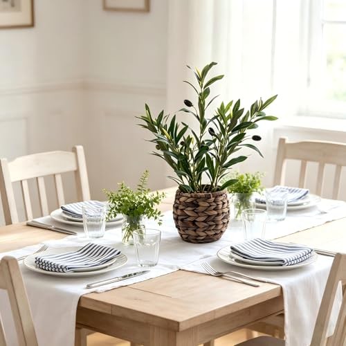 Indoor Fake Plants 17.7 inches Tall Lifelike Artificial Plants with Cyan Olive