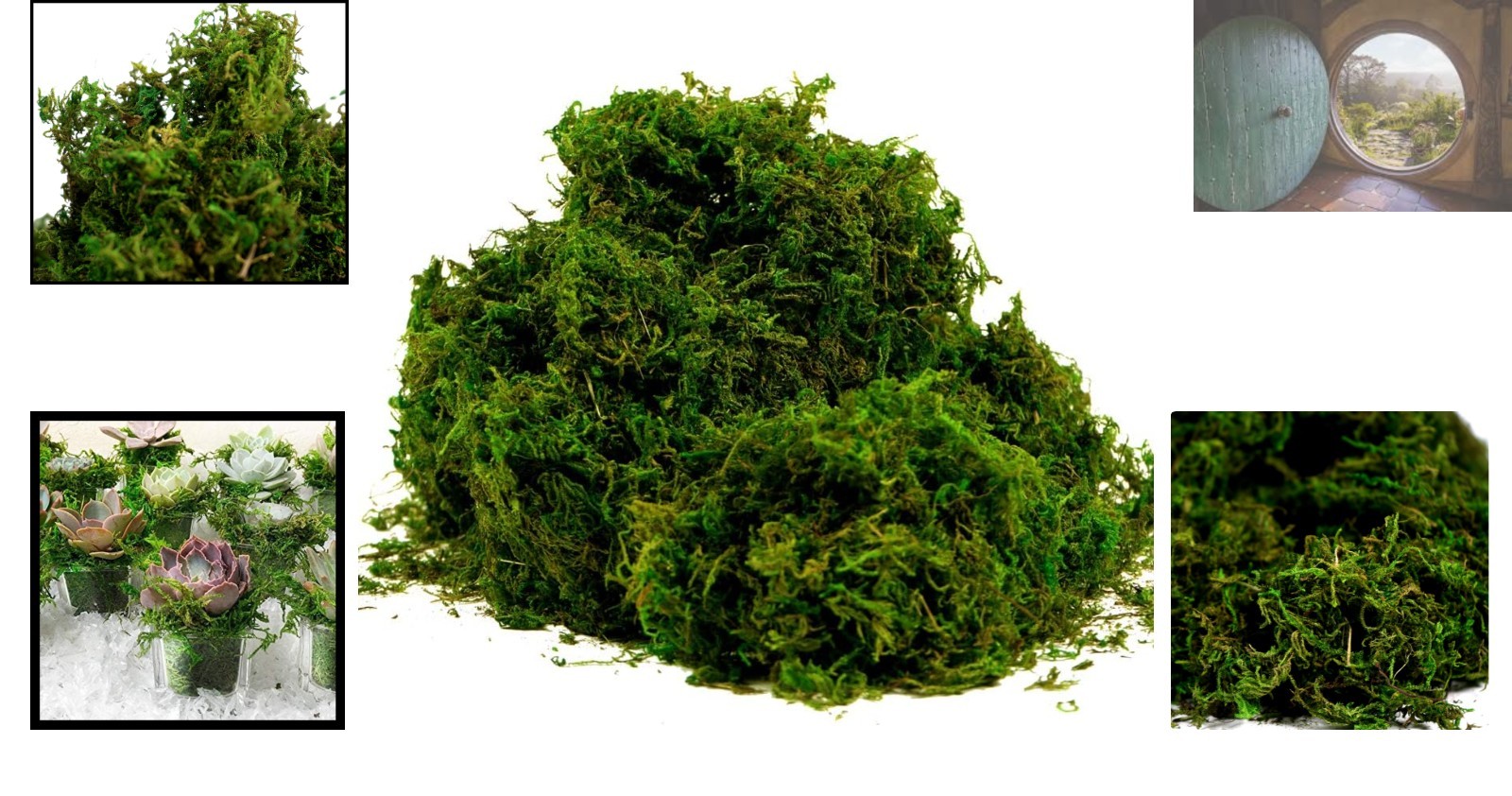 Fresh Green Artificial Moss – 225g Decorative Faux Silk for Home Decor
