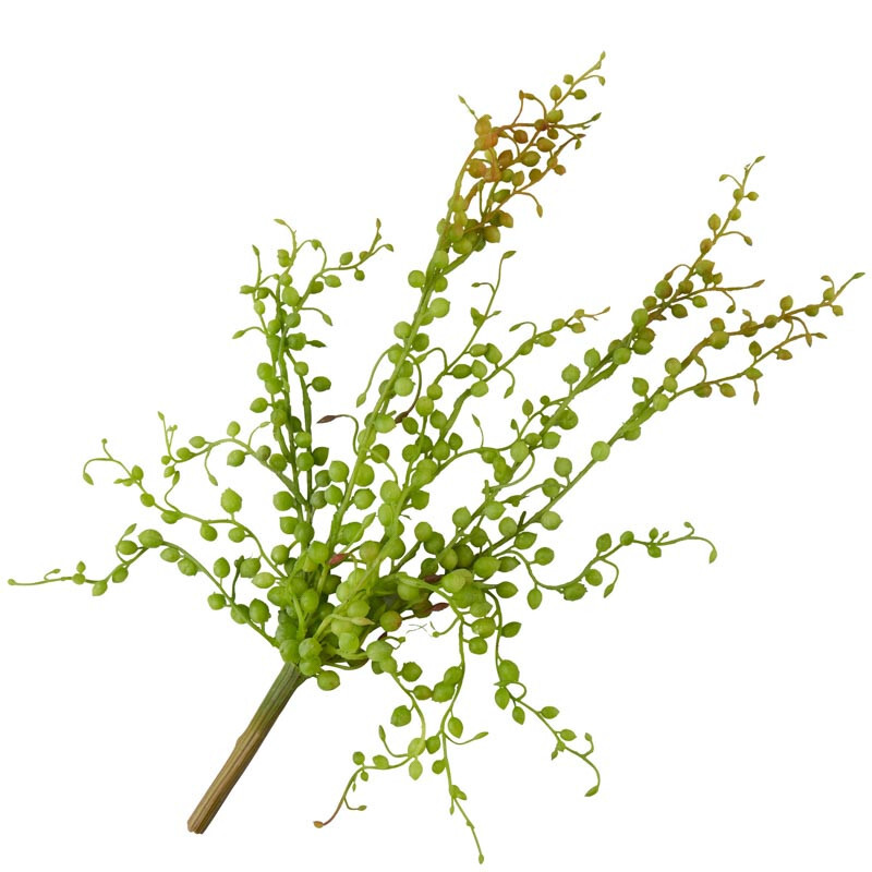 Group of 2 Artificial Vinyl String of Pearls Succulent 11-1/2″ Bushes