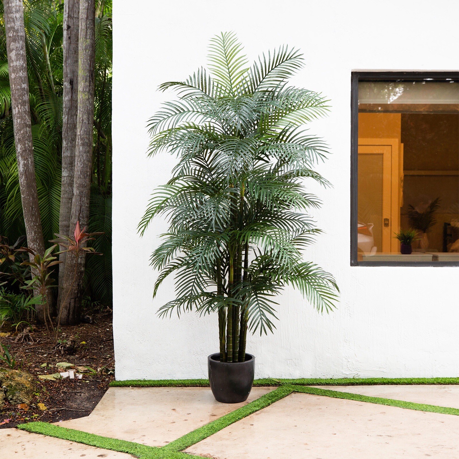 9’ Areca Palm UV Resistant Artificial Tree (Indoor/Outdoor). Retail $399