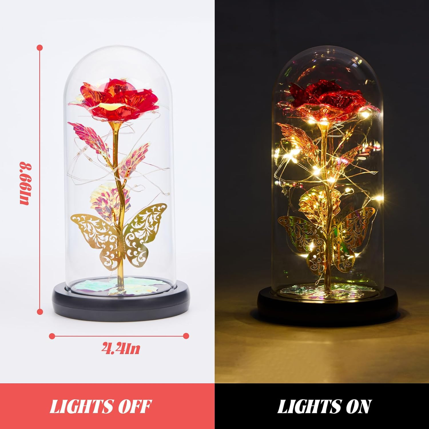 Galaxy Rose Forever Light up – Galaxy Rose Gift for Mom, Artificial Eternal Fore