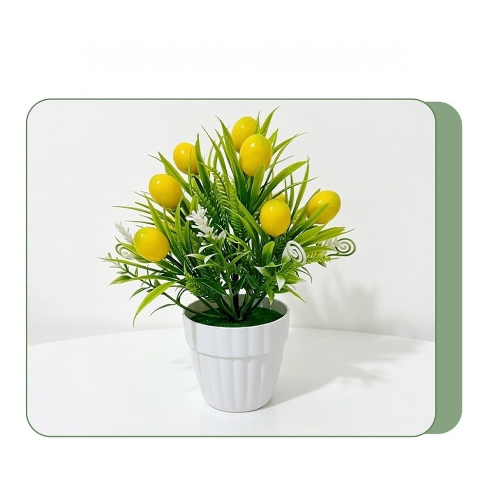 Plastic Artificial Fruit Tree 20cm Height for Home Office Tabletop Decoration