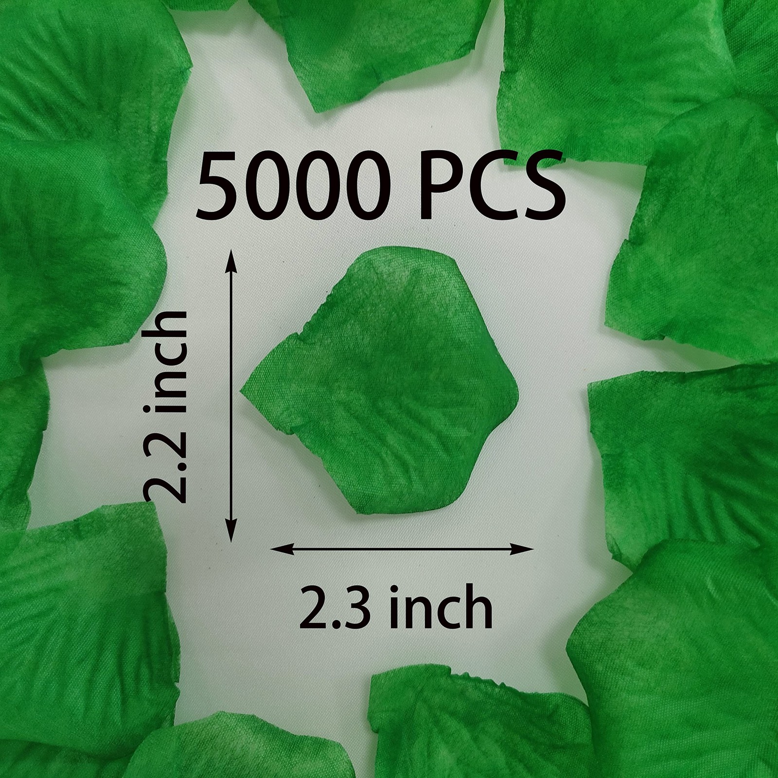 5000 Pcs 0.9LB Green Silk Rose Petals, 2.3, Faux, Fake, Wedding, Romantic Night