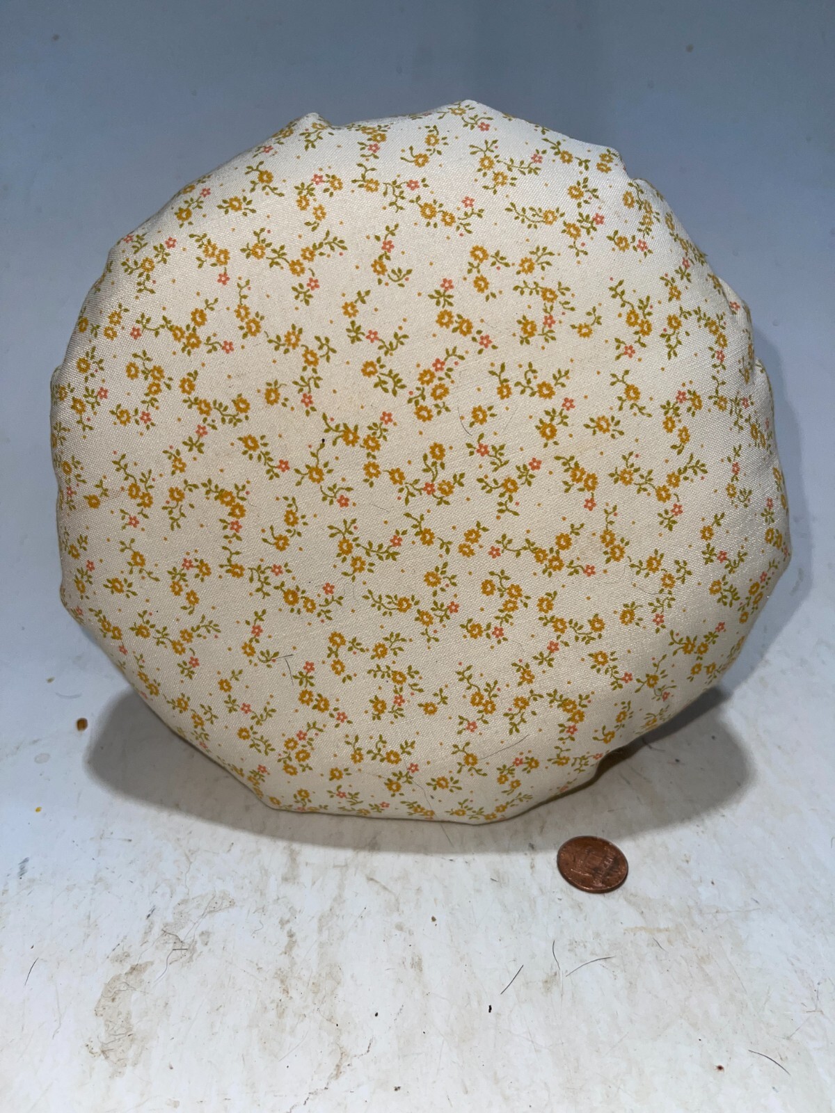 Floral Arrangement In A Basket W/ Polyester Filled Fabric Covered Bottom