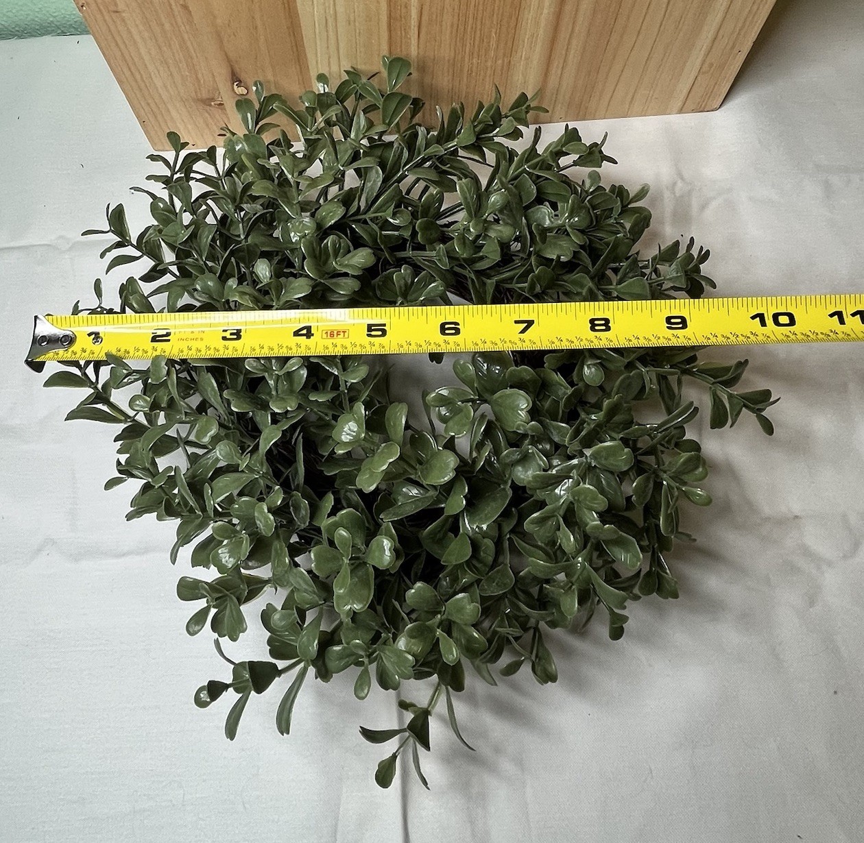 Set of 4 Faux Boxwood Candle Rings 10″ Greenery Mini Wreaths Farmhouse Decor