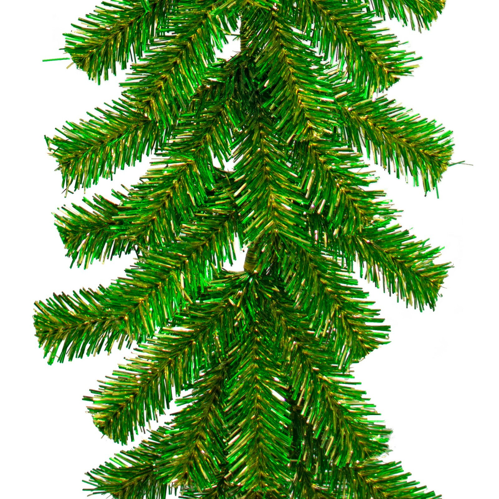6FT St. Patrick’s Day Brush Garland Green and Gold Firework Tinsel Christmas