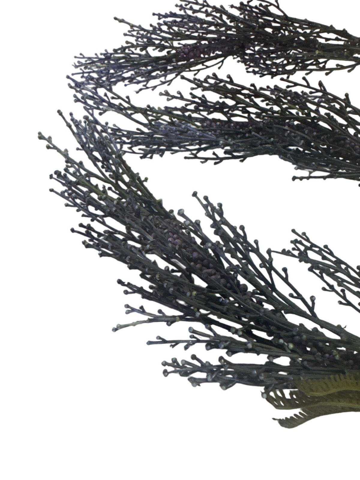 Artificial Dark Purple Spray Picks Branches Fern Accent Home Decoration Set Of 3