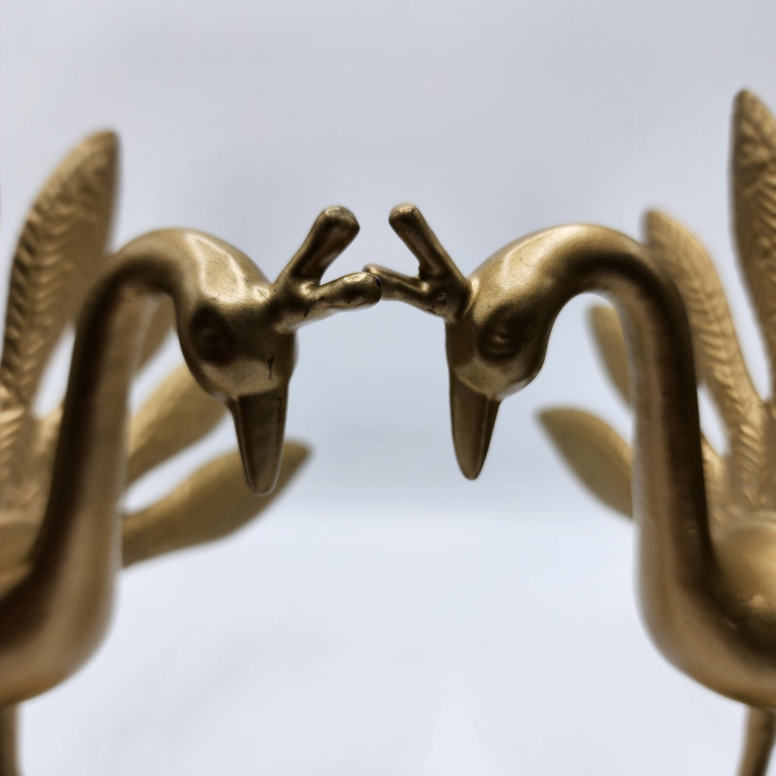 IKEA Markniva Decorative Brass Like Peacocks Figurines Lot of 2 Preowned.