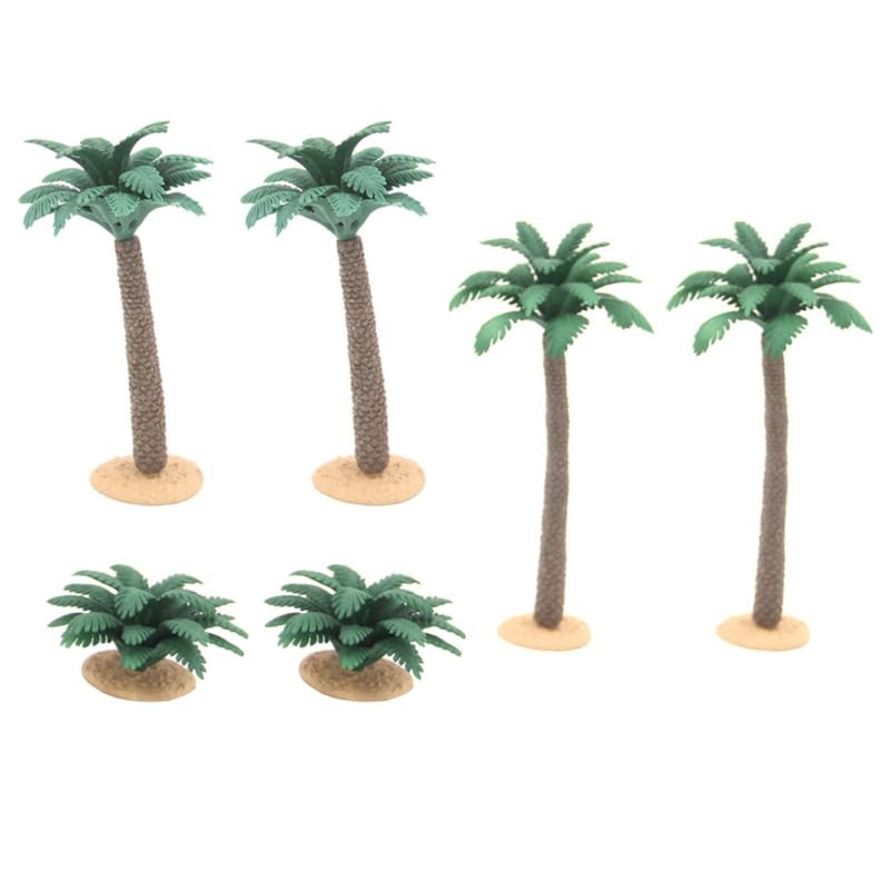 6 PCS 7.32×3.54×3.54 Inch Simulation Tree Bush Model Miniature Landscape DIY