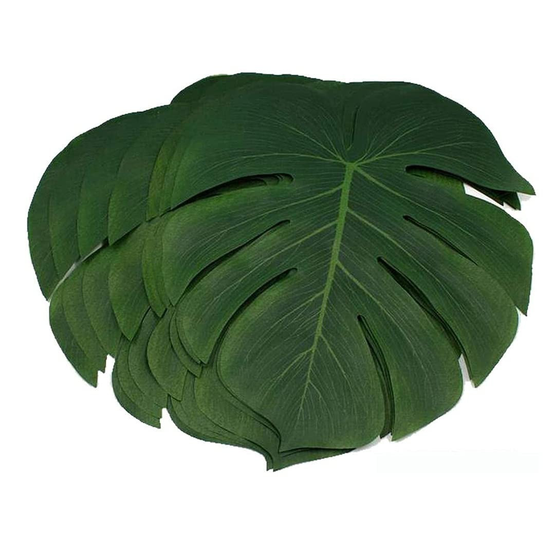 48PCS Tropical Palm Leaves Plant Imitation Leaf for Hawaiian/Luau/Jungle Part…