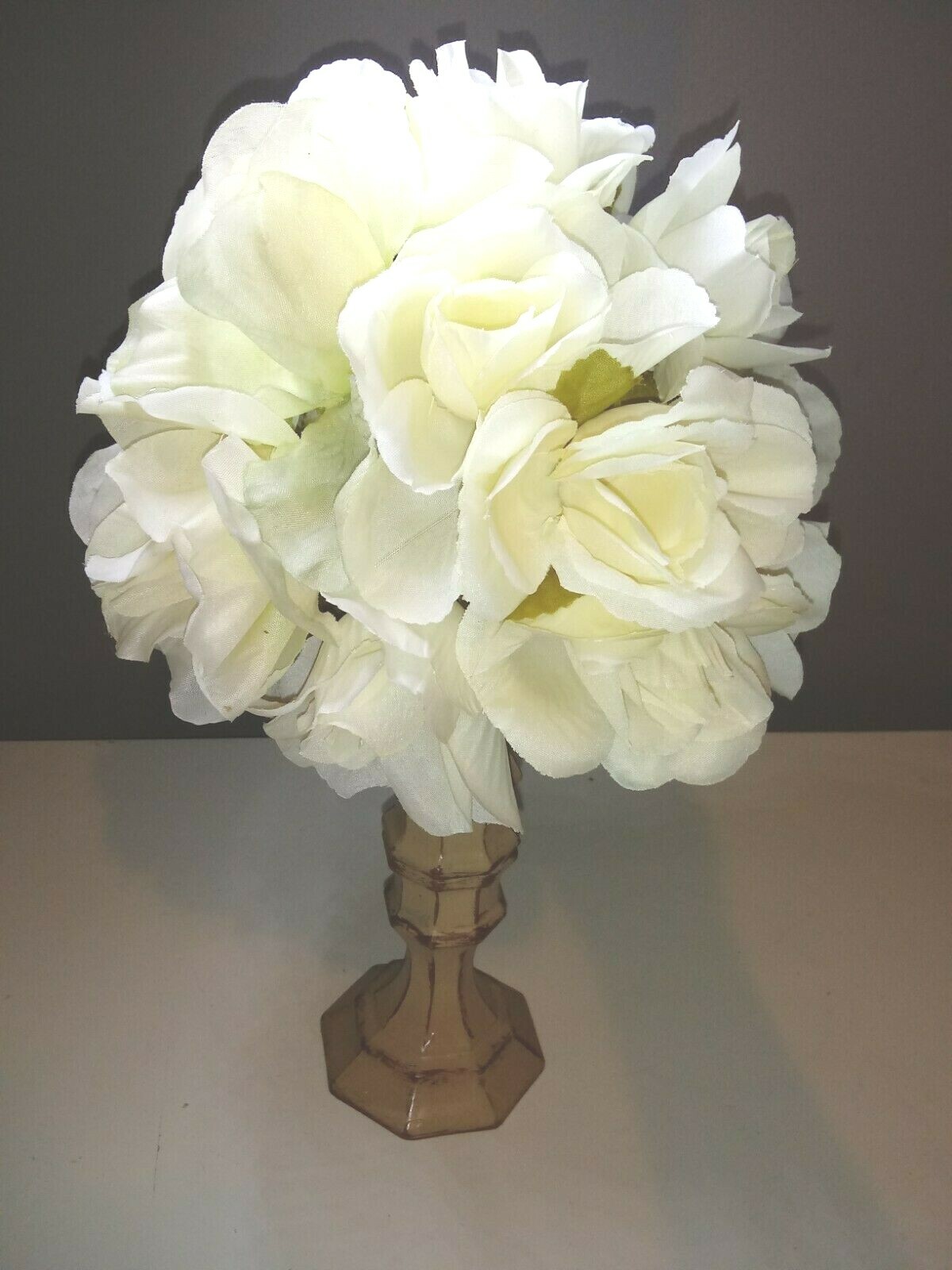 Cream Rose Topiary Plant